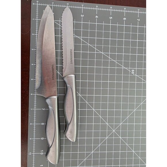 Farberware Stainless Steel Kitchen Knives Chef & Serrated Set Professional Culin - Picture 2 of 3